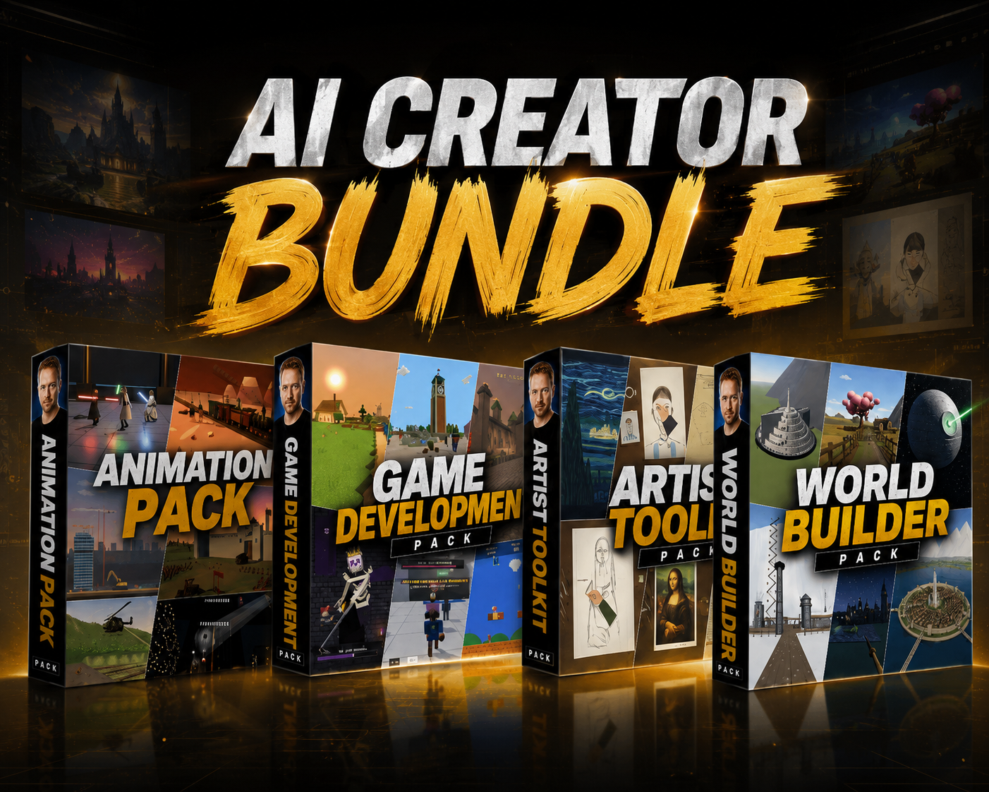 The AI Creator Bundle - Animation, Game Development, Artist Toolkit, and World Builder packs